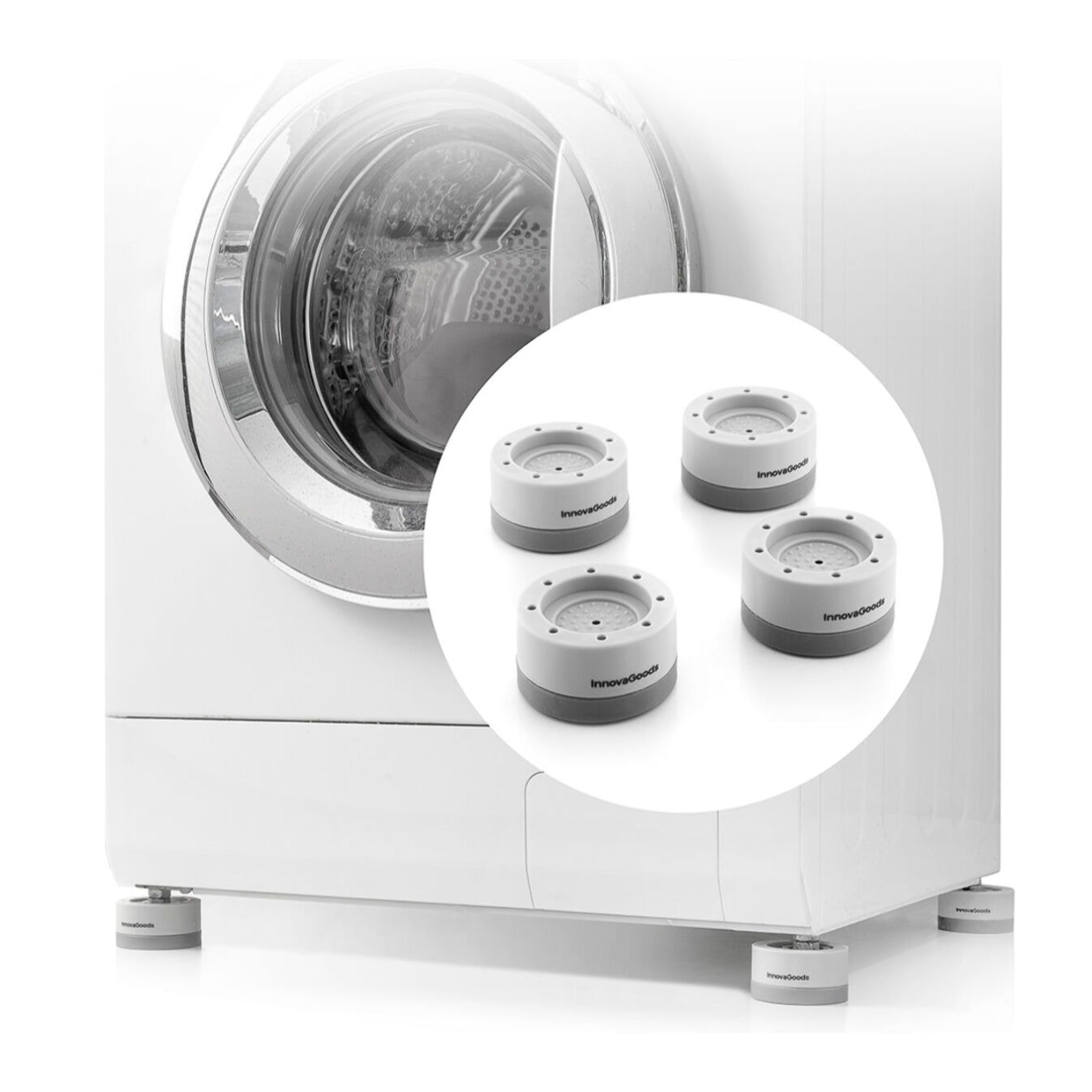 Jeu de Pieds Anti-vibrations Empilables Novib InnovaGoods 4 Unités