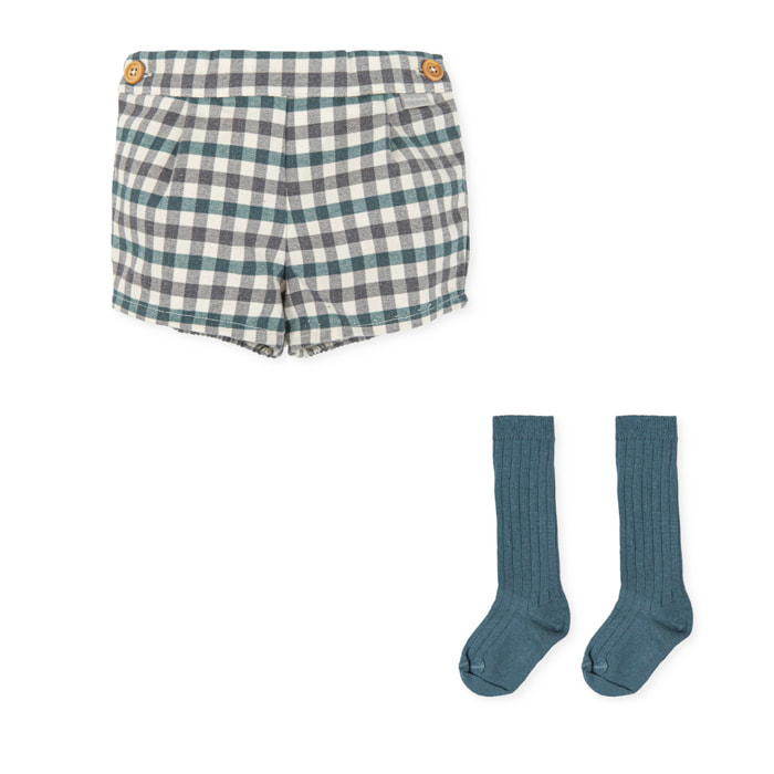 Pantalon bombacho y calcetines - Verde mar