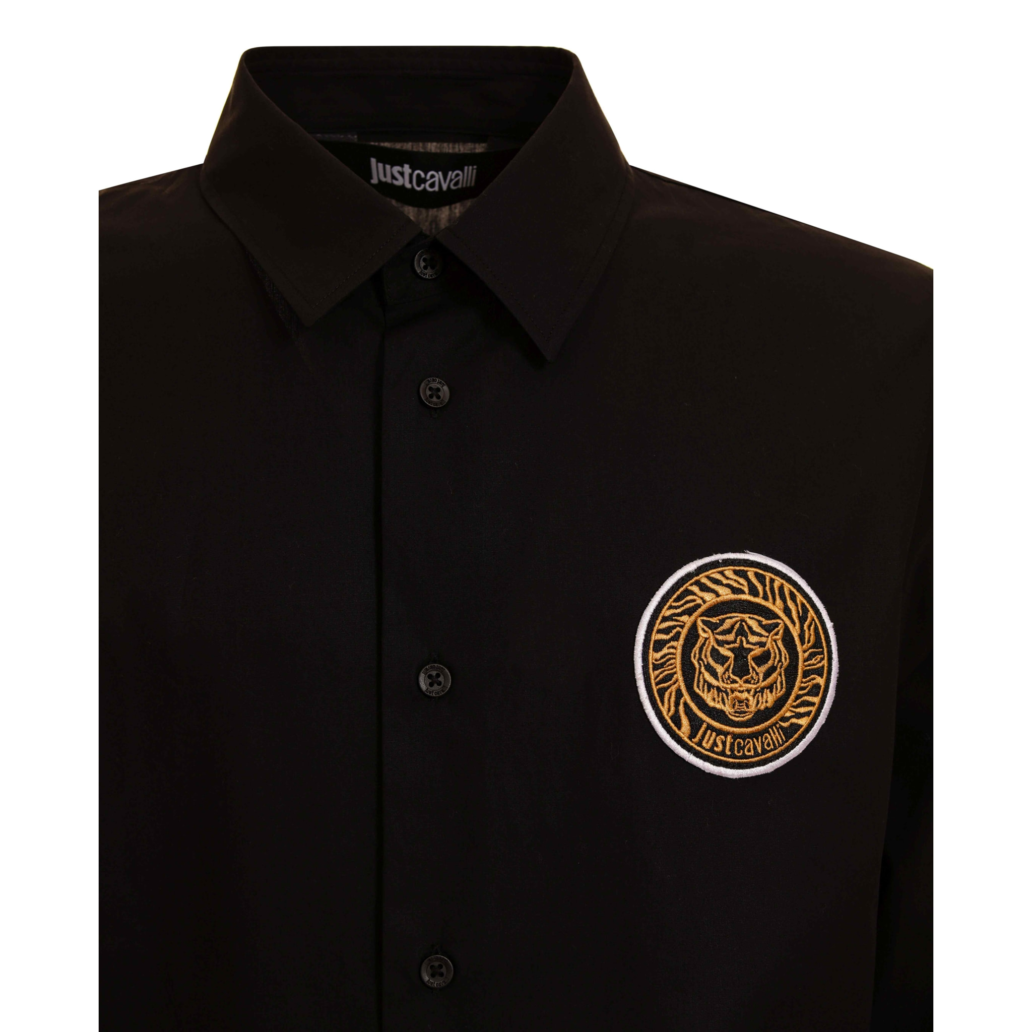 Just Cavalli Camicia di cotone con logo Just Cavalli.