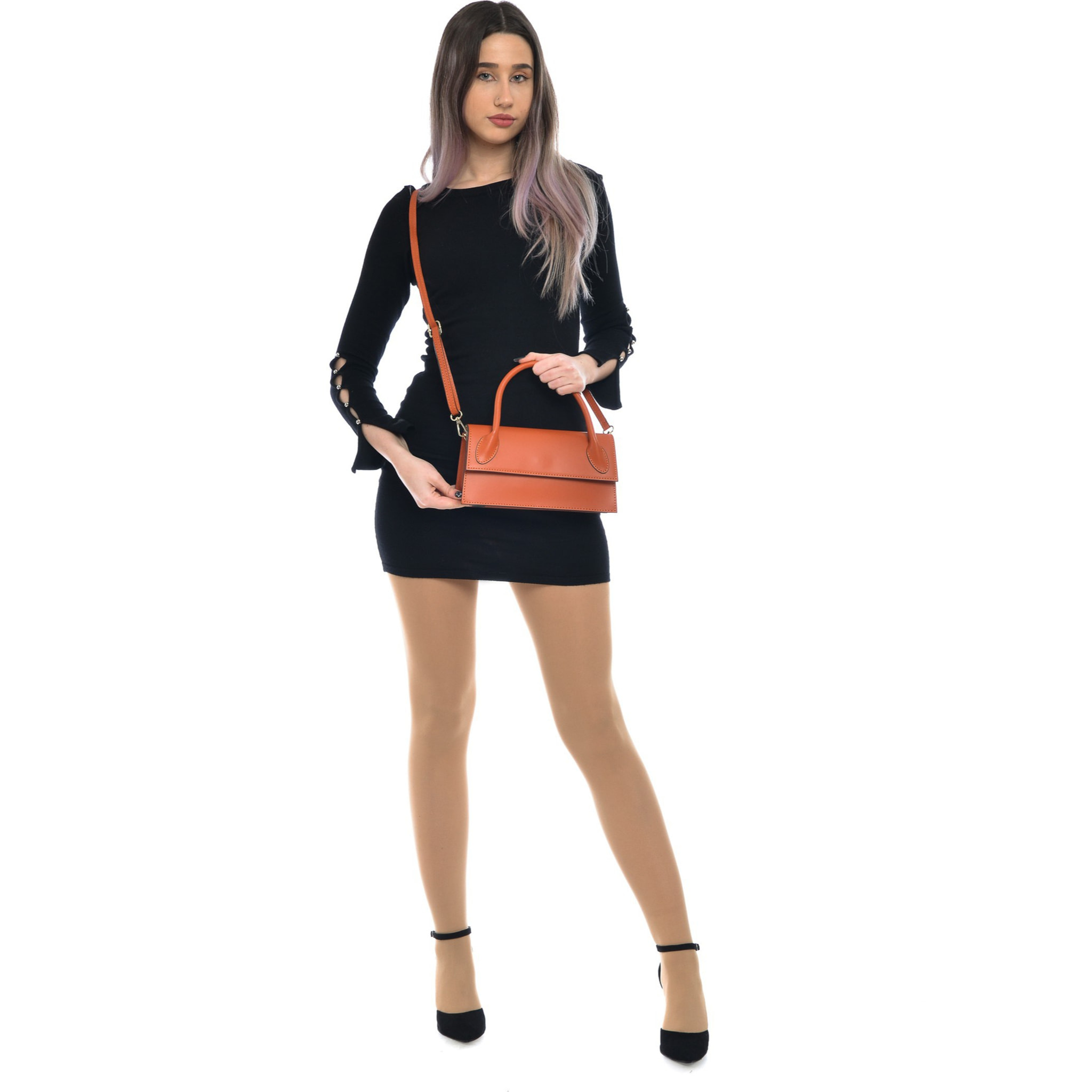 Borsa a spalla Anna Luchini Arancio