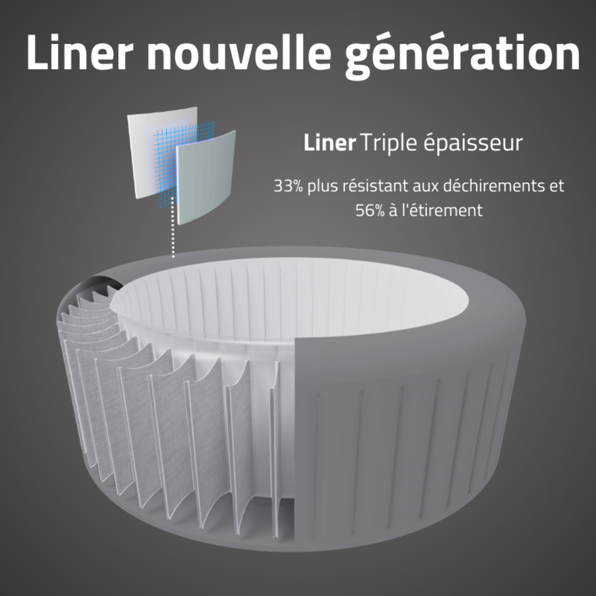 Bestway Spa gonflable rond Lay-Z-Spa Palm Springs AirJet 4-6 personnes