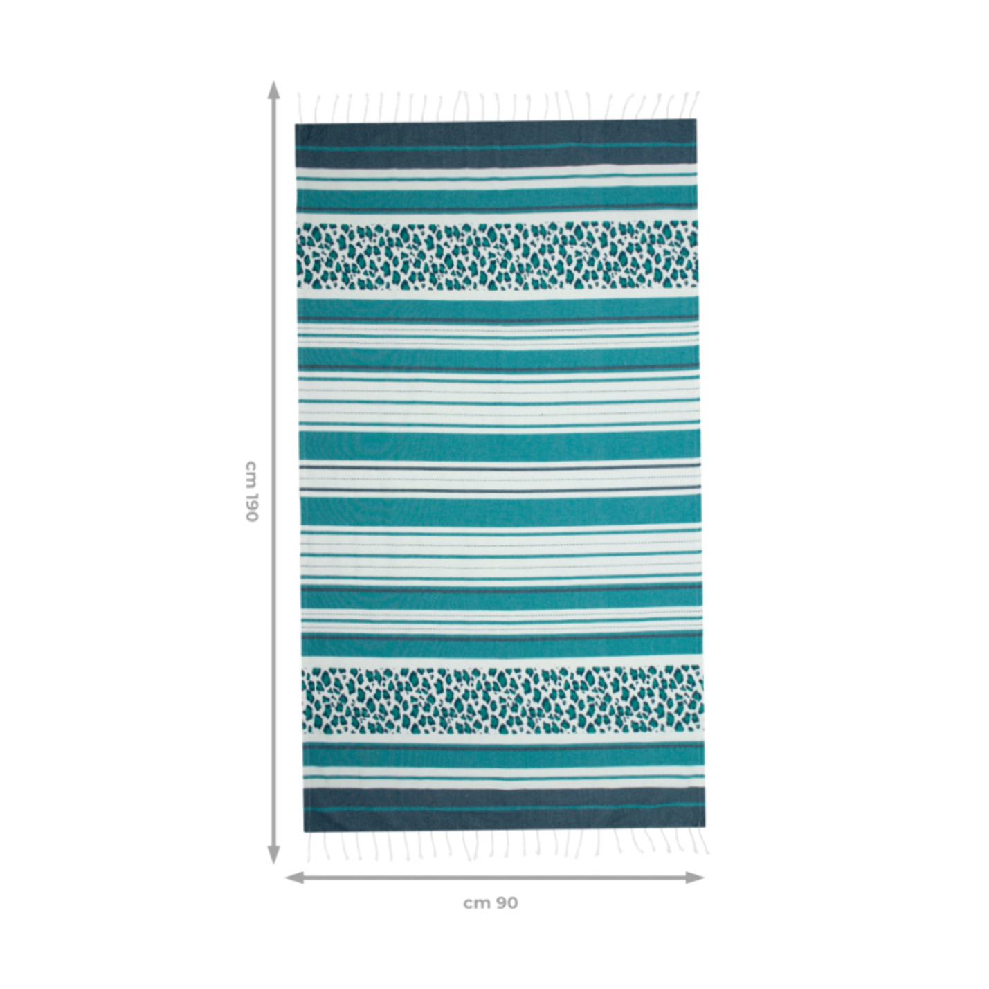 Telo Mare Fouta Modello Multi Safari Con Frange