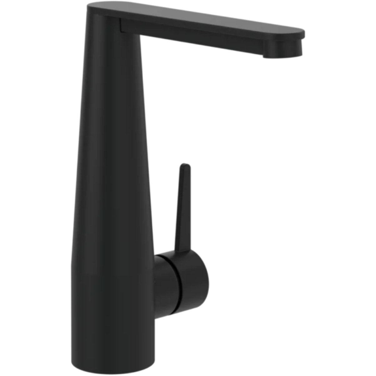 Mitigeur lavabo Conum ouverture côté avec vidage Push Open Noir mat