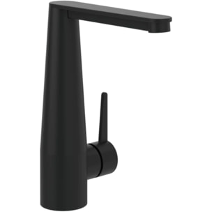 Mitigeur lavabo Conum ouverture côté avec vidage Push Open Noir mat