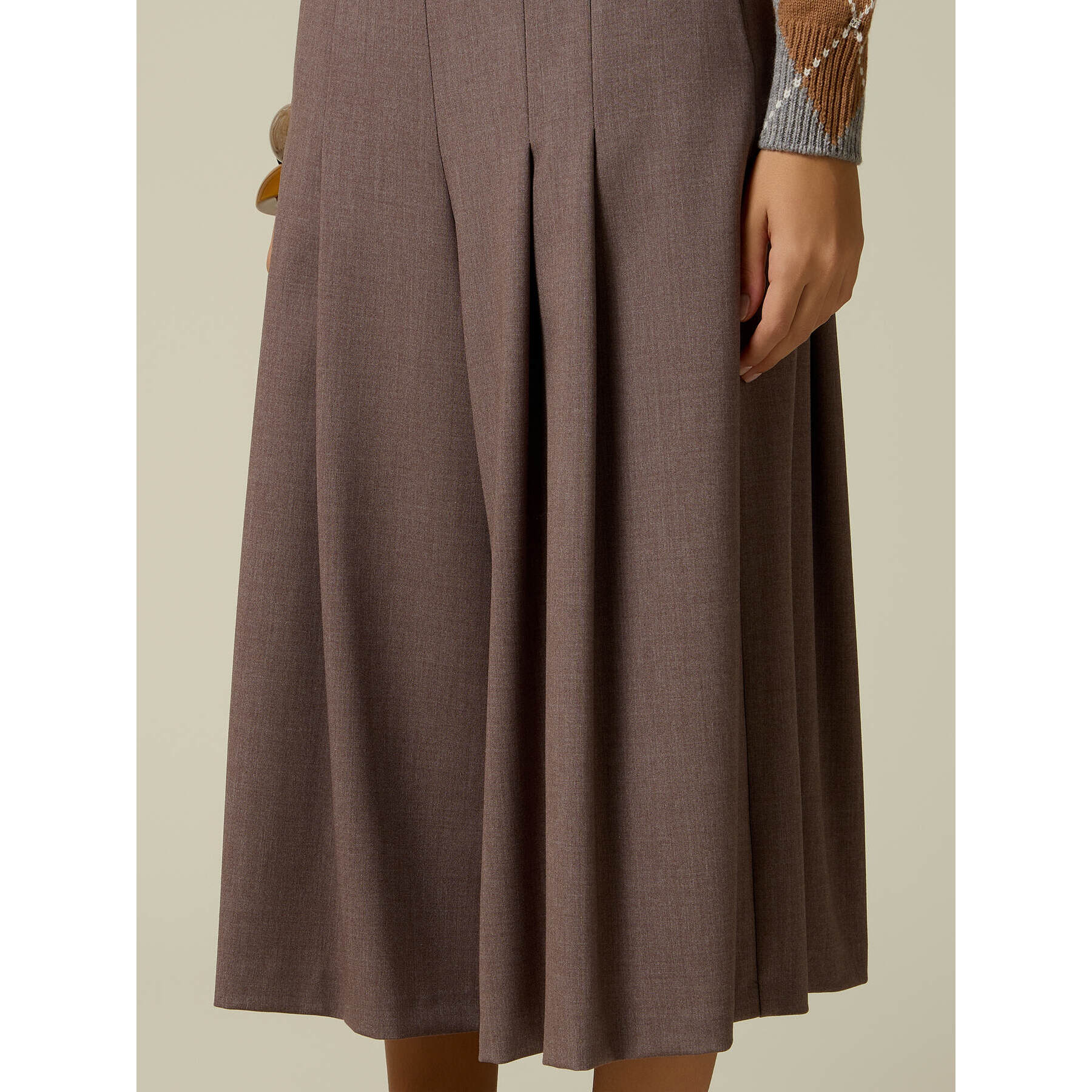 Oltre - Gonna pantalone con pieghe - Grigio