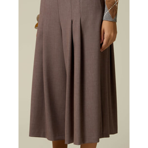 Oltre - Gonna pantalone con pieghe - Grigio