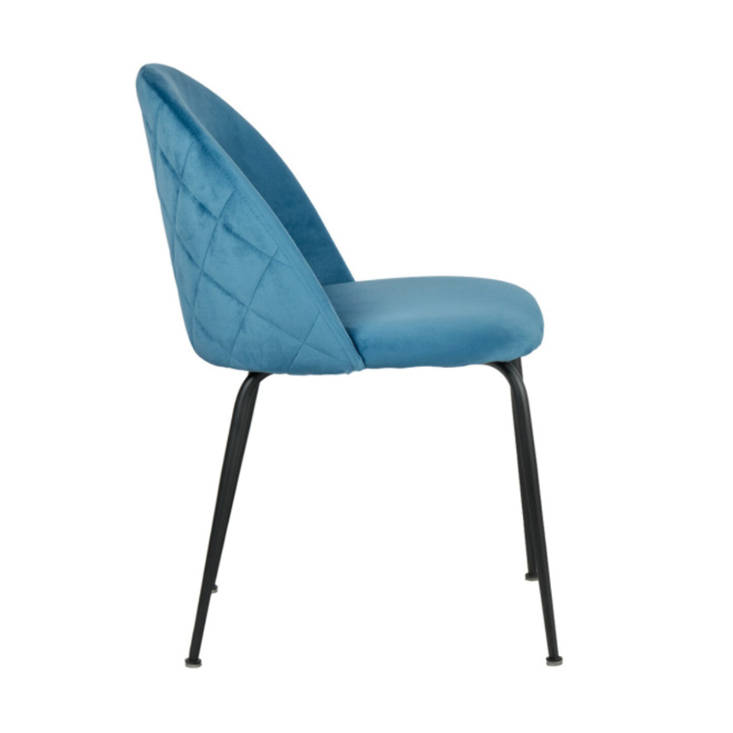 Chaise design en velours dossier capitonné - CLEA