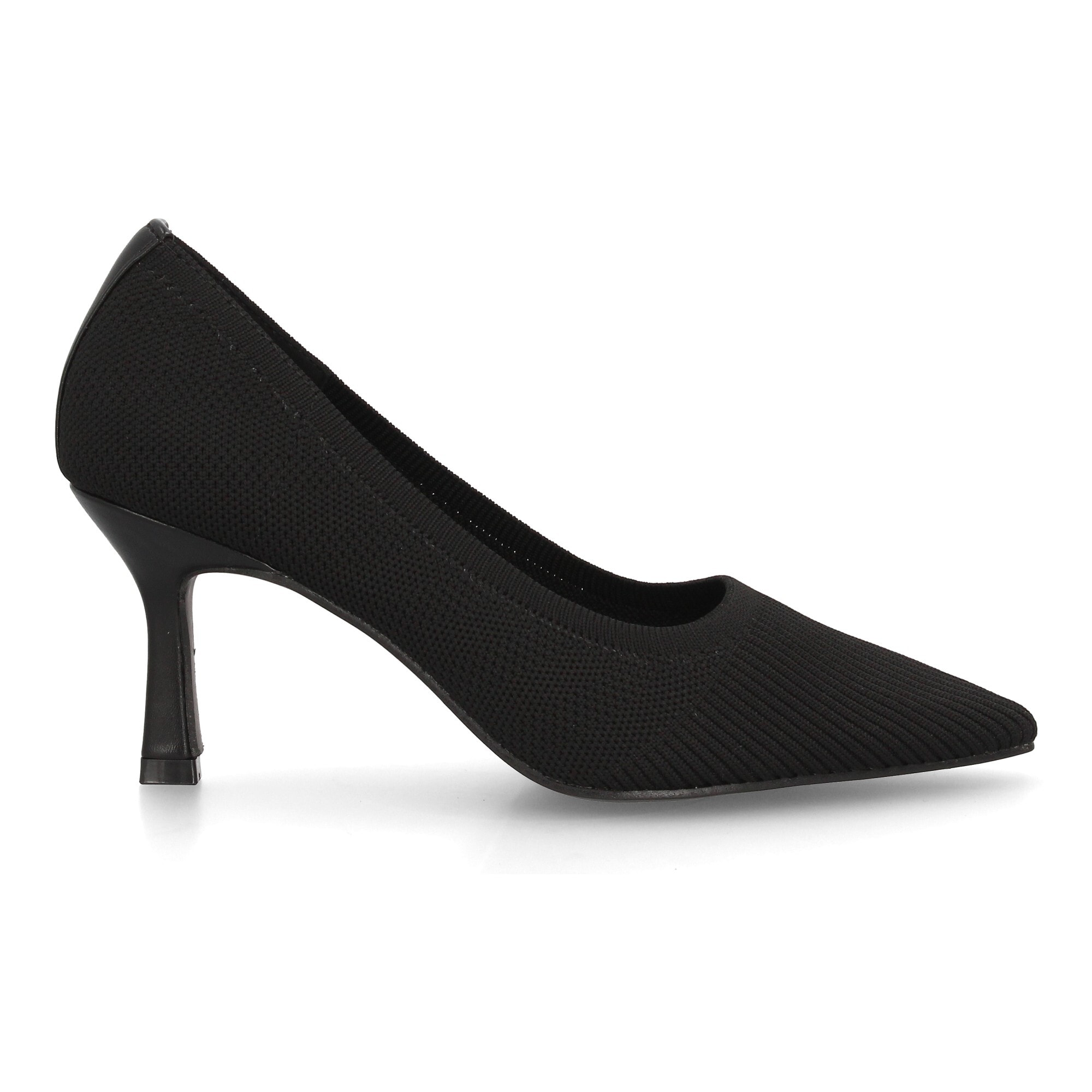 Zapato salón para mujer con tacón, punta fina y tejido elástico