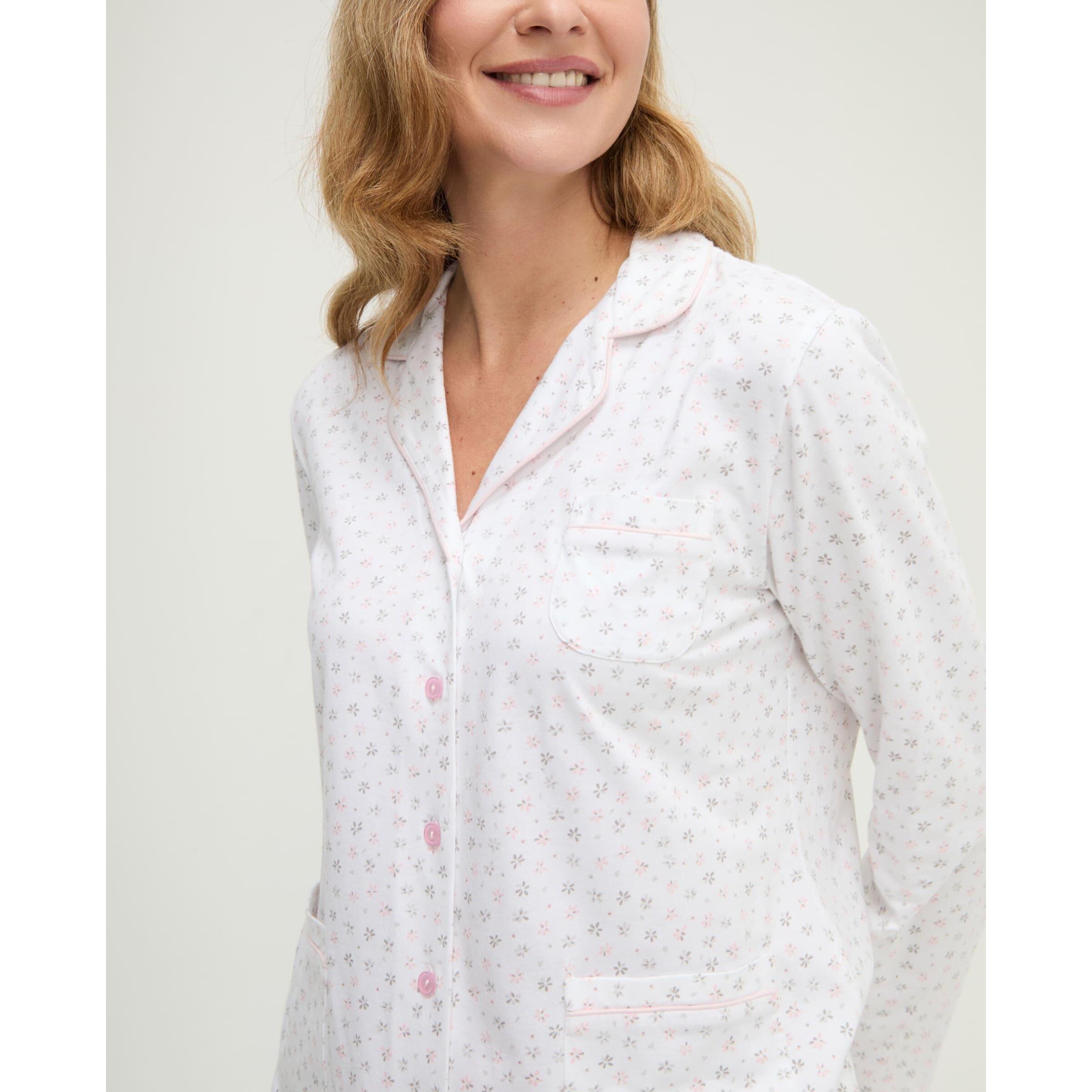 Pijama mujer de florecitas abierto