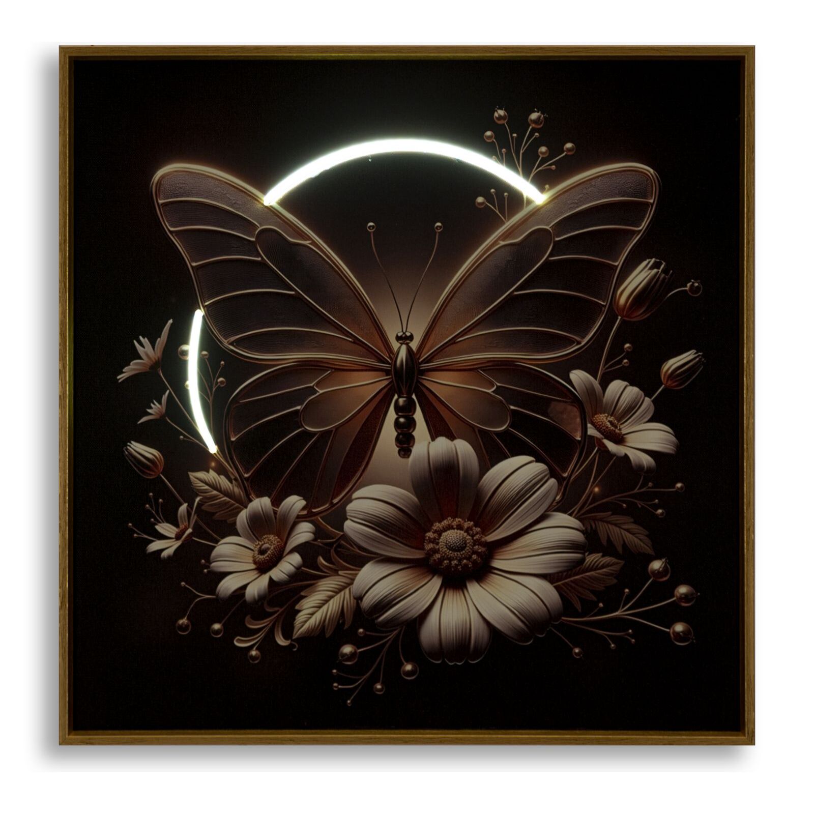 STAMPA C/LED SU TELA LACCATA C/CORNICE BUTTERFLY CM 50X4
X50