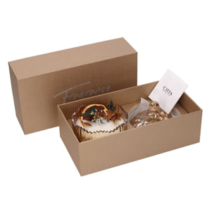 Candela profumata in vetro con frutta cm24x13h8