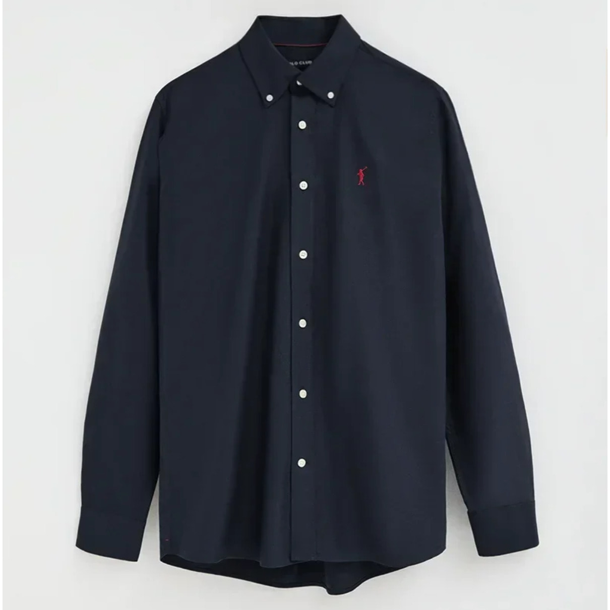 Camisa oxford azul marino de corte regular y logo Rigby Go