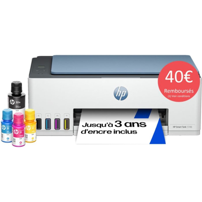 Imprimante jet d'encre HP Smart Tank 5106