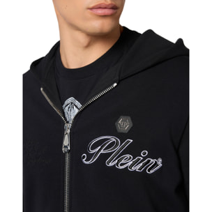 PHILIPP PLEIN Zip Hoodie Signature Embroidery