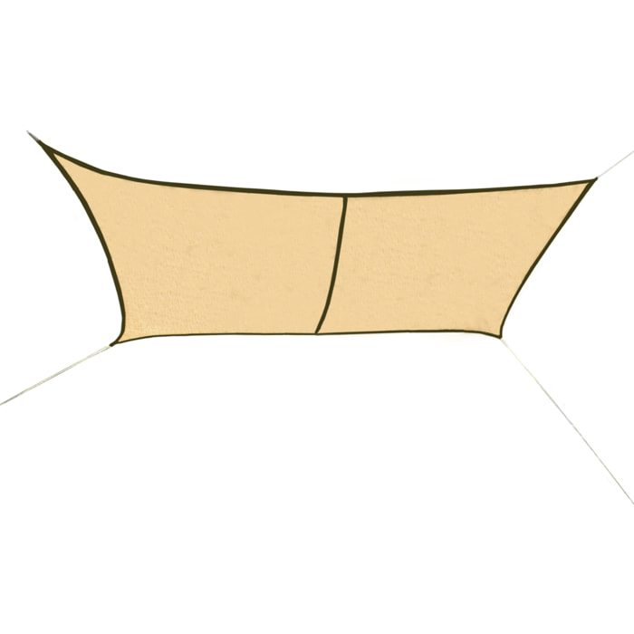 Voile d’ombrage rectangulaire en jute - Naturel