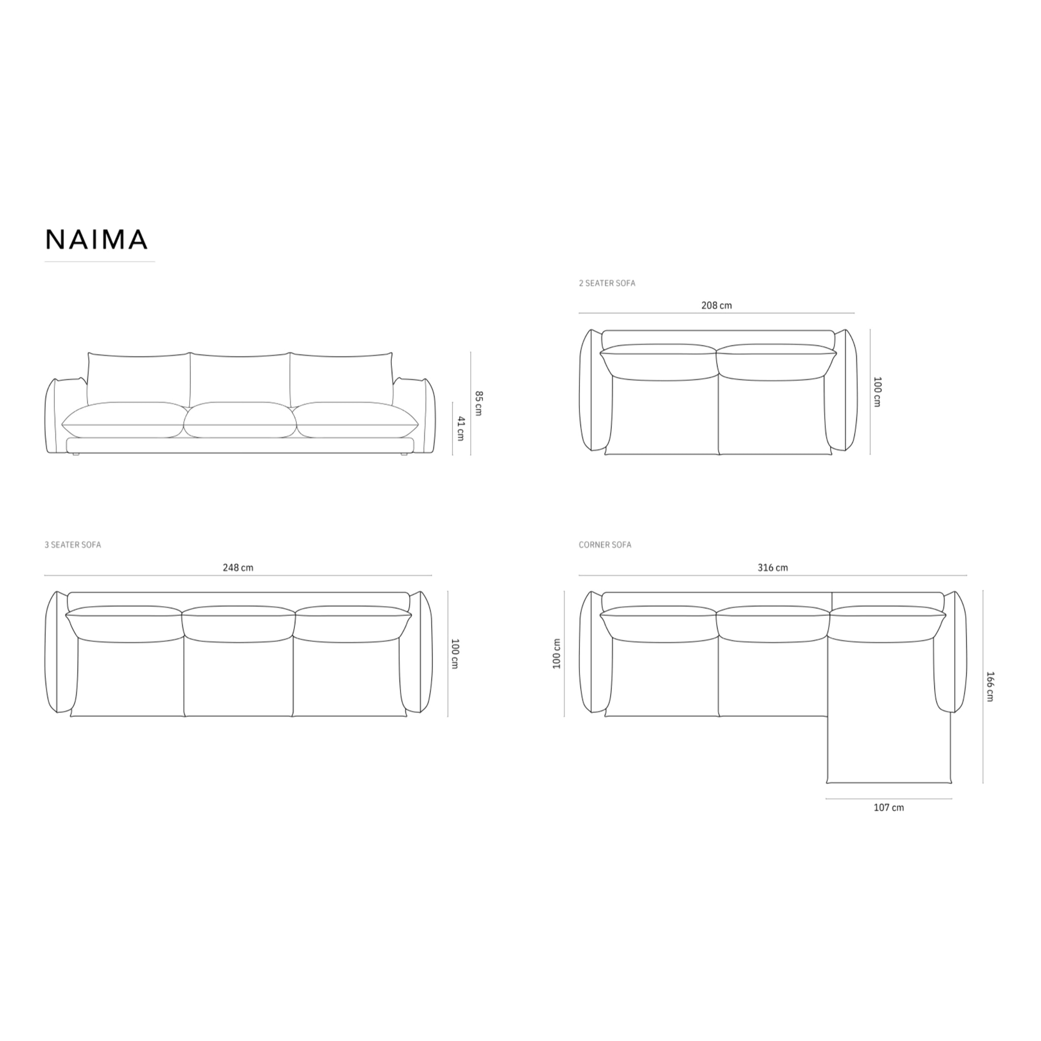 Canapé d'angle droit "Naima" 4 places en velours pistache