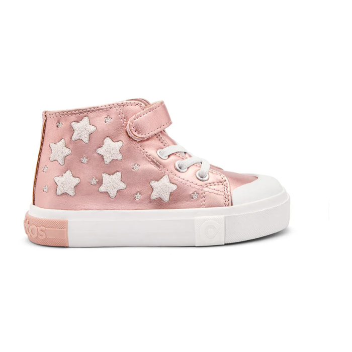 Sneakers alte da bambina con stampa a stella