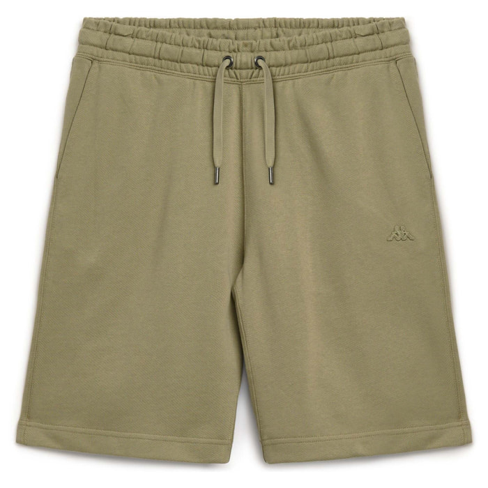 Kappa - Pantalones cortos Hombre Verde - Kochab French Terry