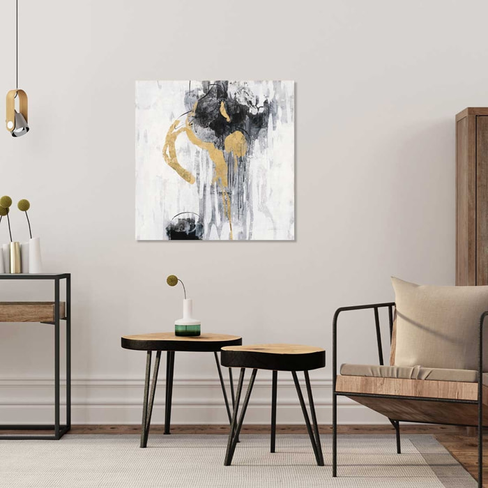 Tableau abstrait Pluie dorée Tableau alu Dibond