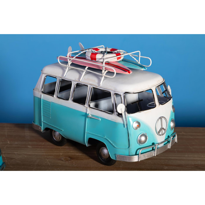 Furgoncino Volkswagen 21 Cm - Pezzi 1 - 21X14X11cm - Colore: Blu - Bianchi Dino - Oggettistica, Componenti D'Arredo