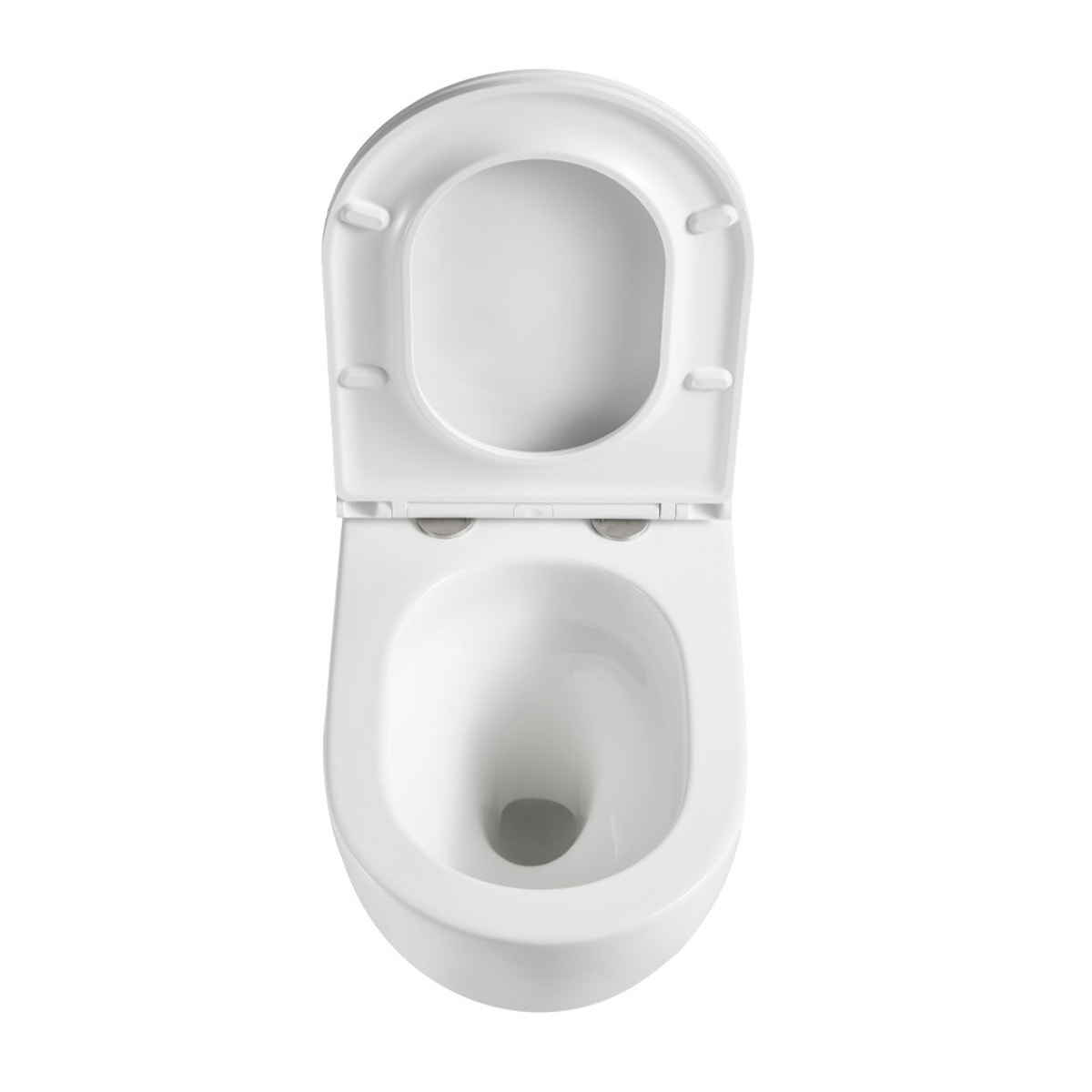 WC suspendu sans bride Tornado Quiet et fixations invisibles, abattant frein de chute (SAT67010RTORP)