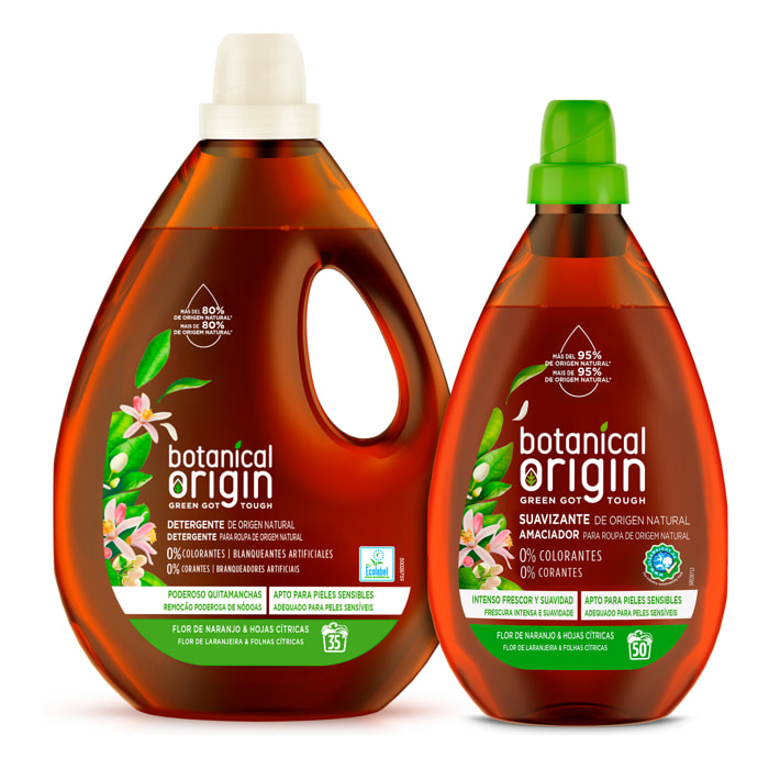 PACK DETERGENTE 35D + SUAVIZANTE 45D BOTANICAL ORIGIN CITRUS