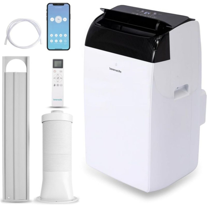 Climatiseur Mobile Wifi Classe A Blanc 12000BTU Serenelife SLPACW120EU