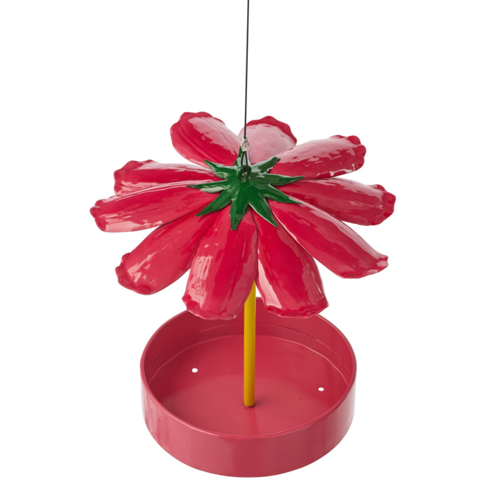 J-Line Fleur suspendue décorative - métal - multicolore - 3 pièces