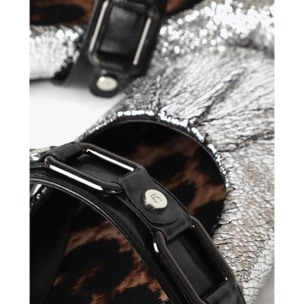 Ballerine metallizzate con dettaglio arricciato