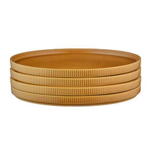 Assiette SCANDI Ø27,5cm - 4 pièces - Ocre