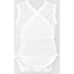 Body cruzado bebé sin mangas algodón