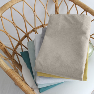 Rideau occultant aspect chambray - Beige