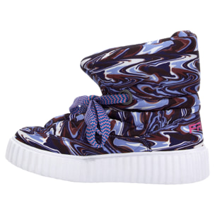 Puff Boot stampa fantasia con imbottitura in pile