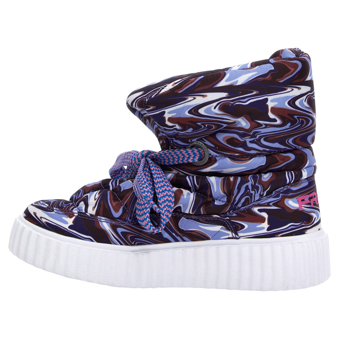 Puff Boot stampa fantasia con imbottitura in pile