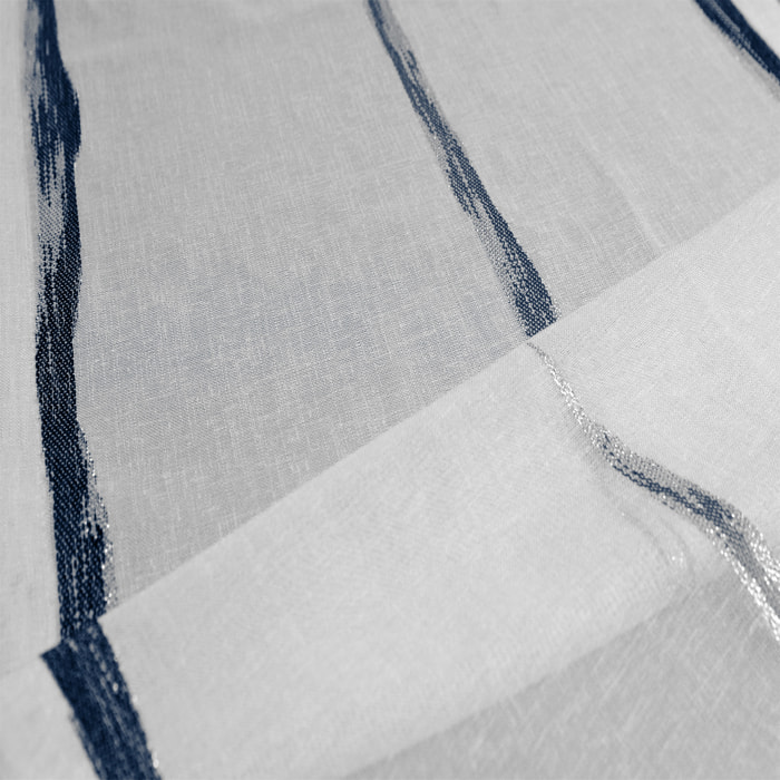 Tissu en étamine à jacquard coloré - Bleu