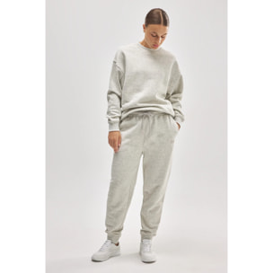 Pantaloni da jogging in pile con cintura regolabile in grigio