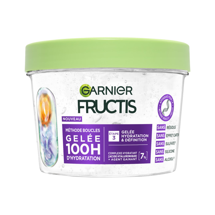 Garnier Fructis Méthode Boucles Gelée Hydratation et Définition à l'acide hyaluronique et agent gainant 370ml