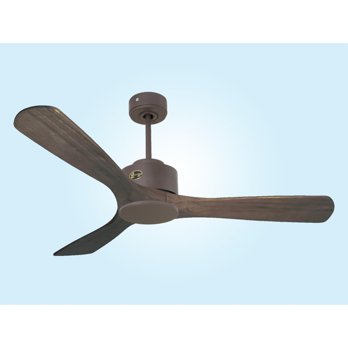 Ventilateur de plafond ø132 cm avec Wifi Réversible Hypersilence 40   W Chocolat