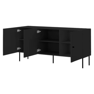 Lavaggi - buffet bas - 3 portes - 150 cm - Noir
