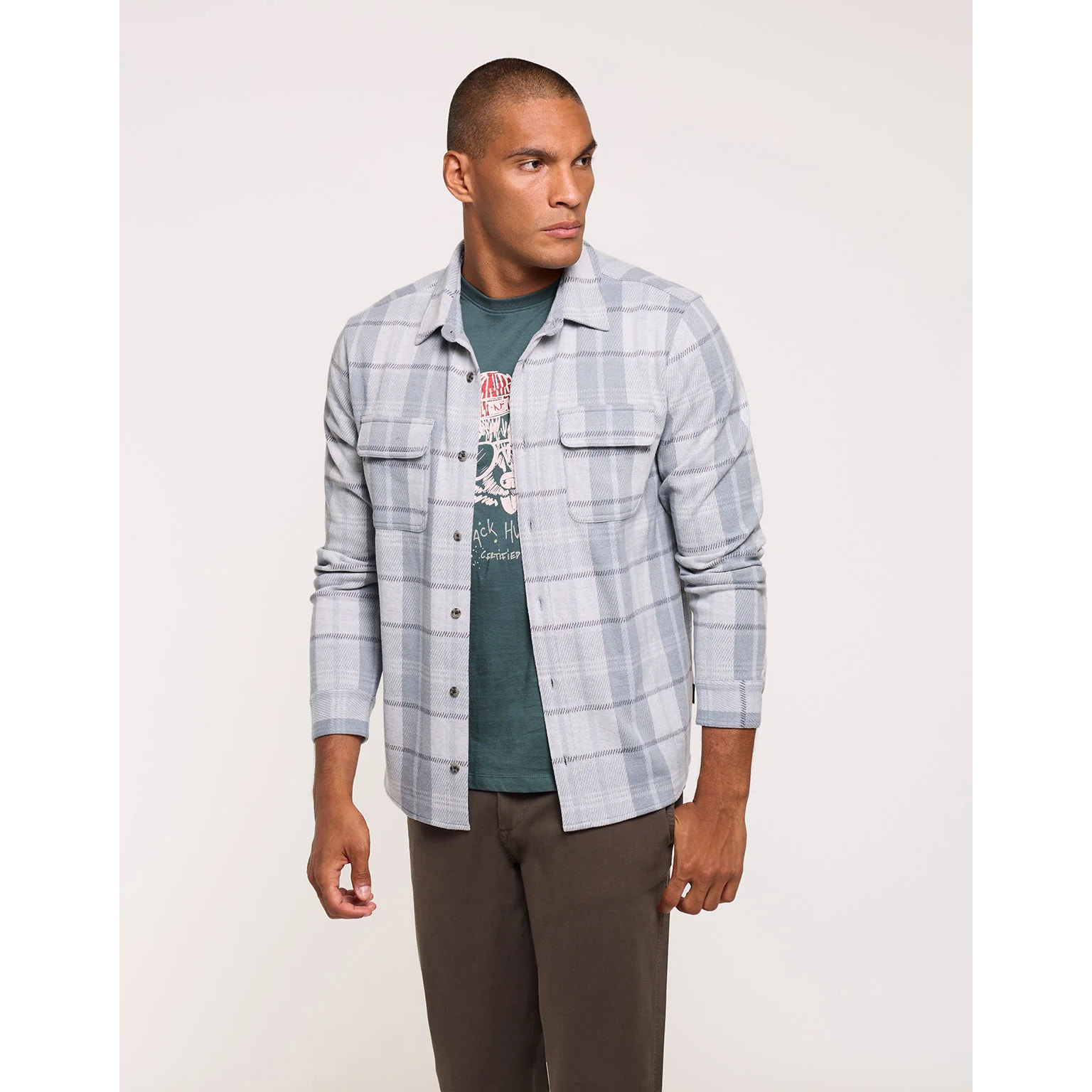 Sobrecamisa a Cuadros Gris - Sereno