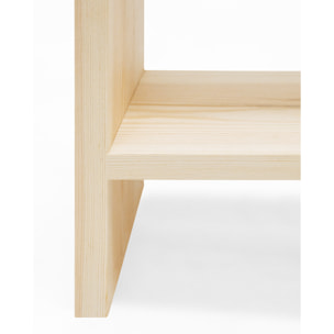Table de chevet en bois massif ton naturel 40x20cm Hauteur: 40 Longueur: 40 Largeur: 20