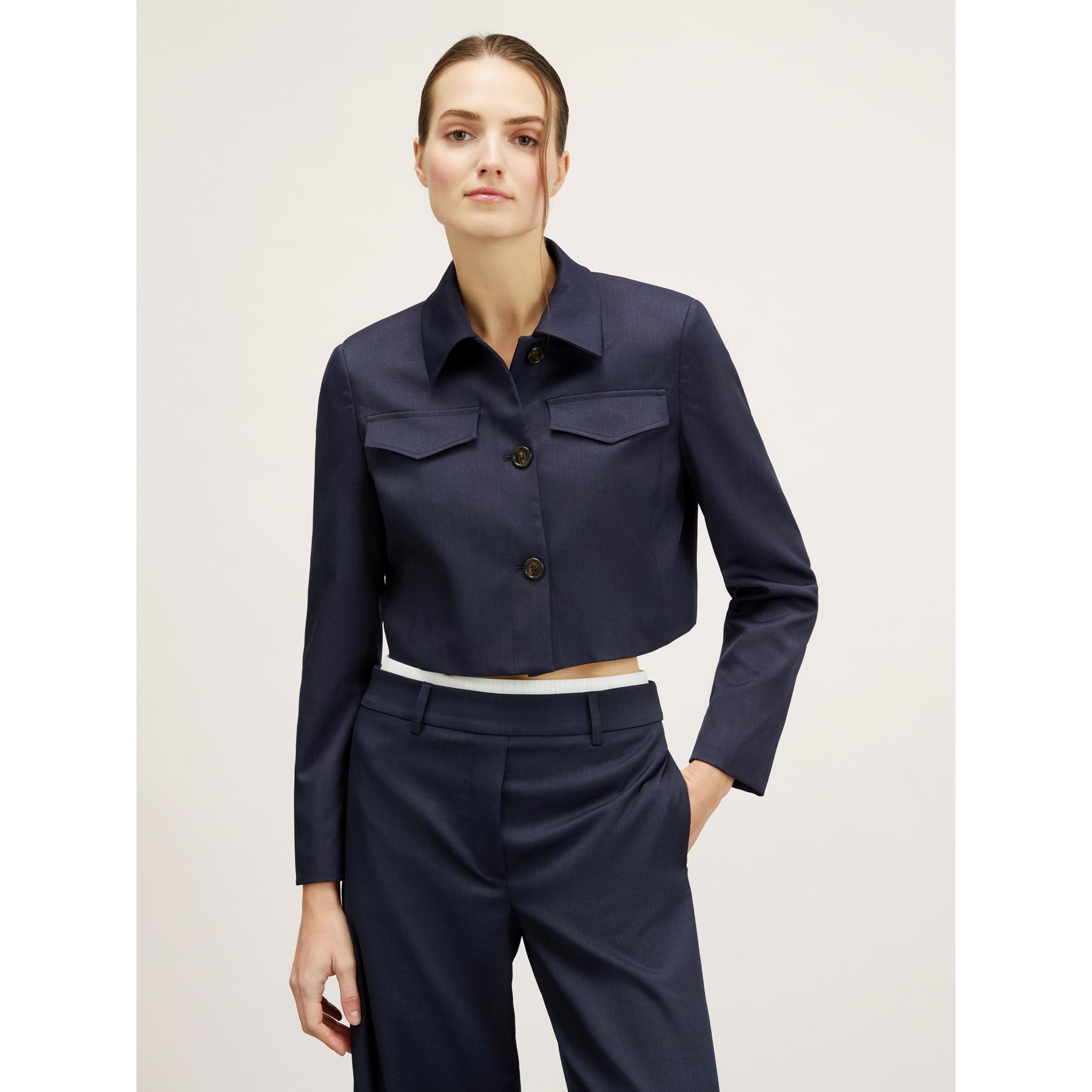 Motivi - Giacca cropped con patte - Blu