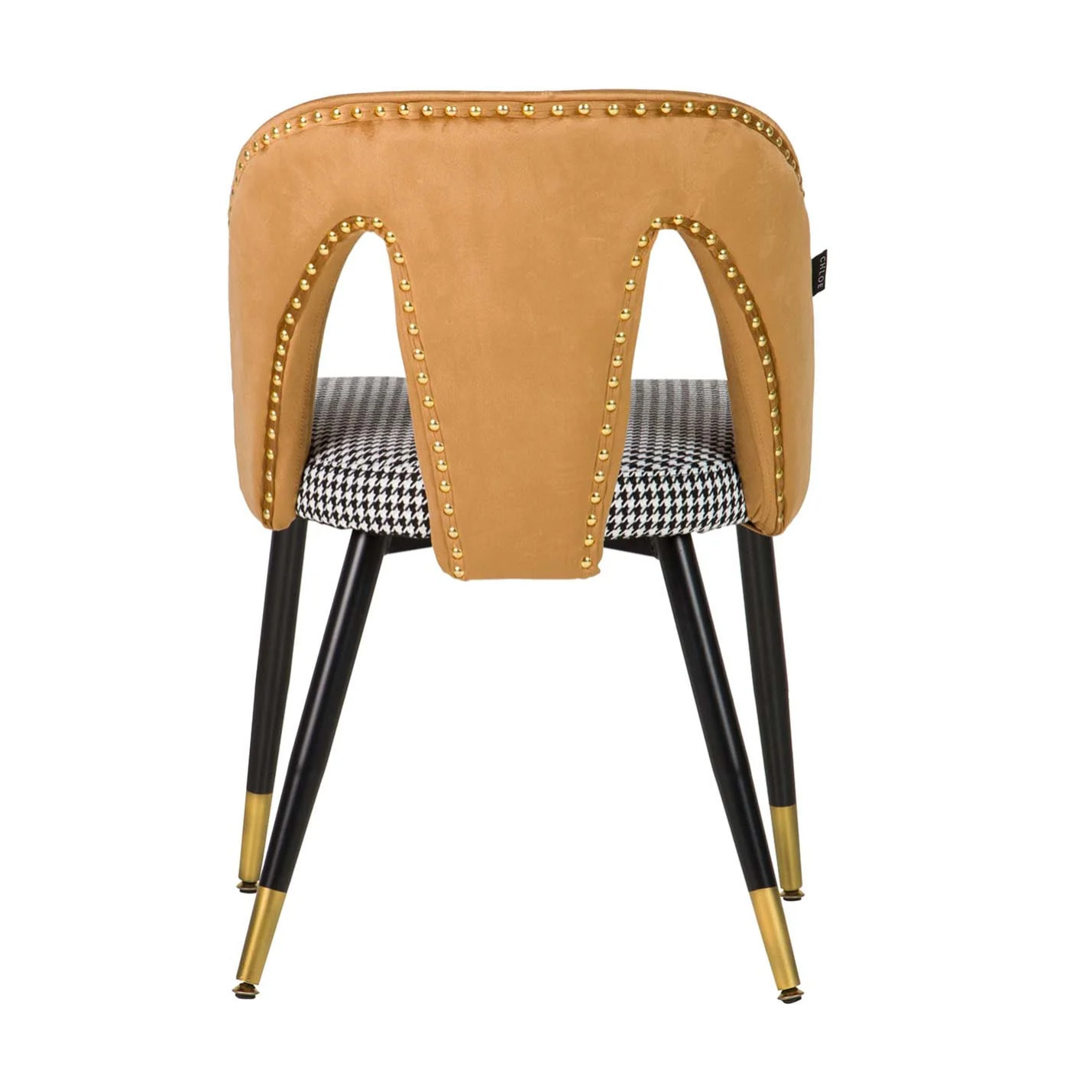 Silla Tachuelas Velvet Amarillo Stowe 49x54x82 Cm