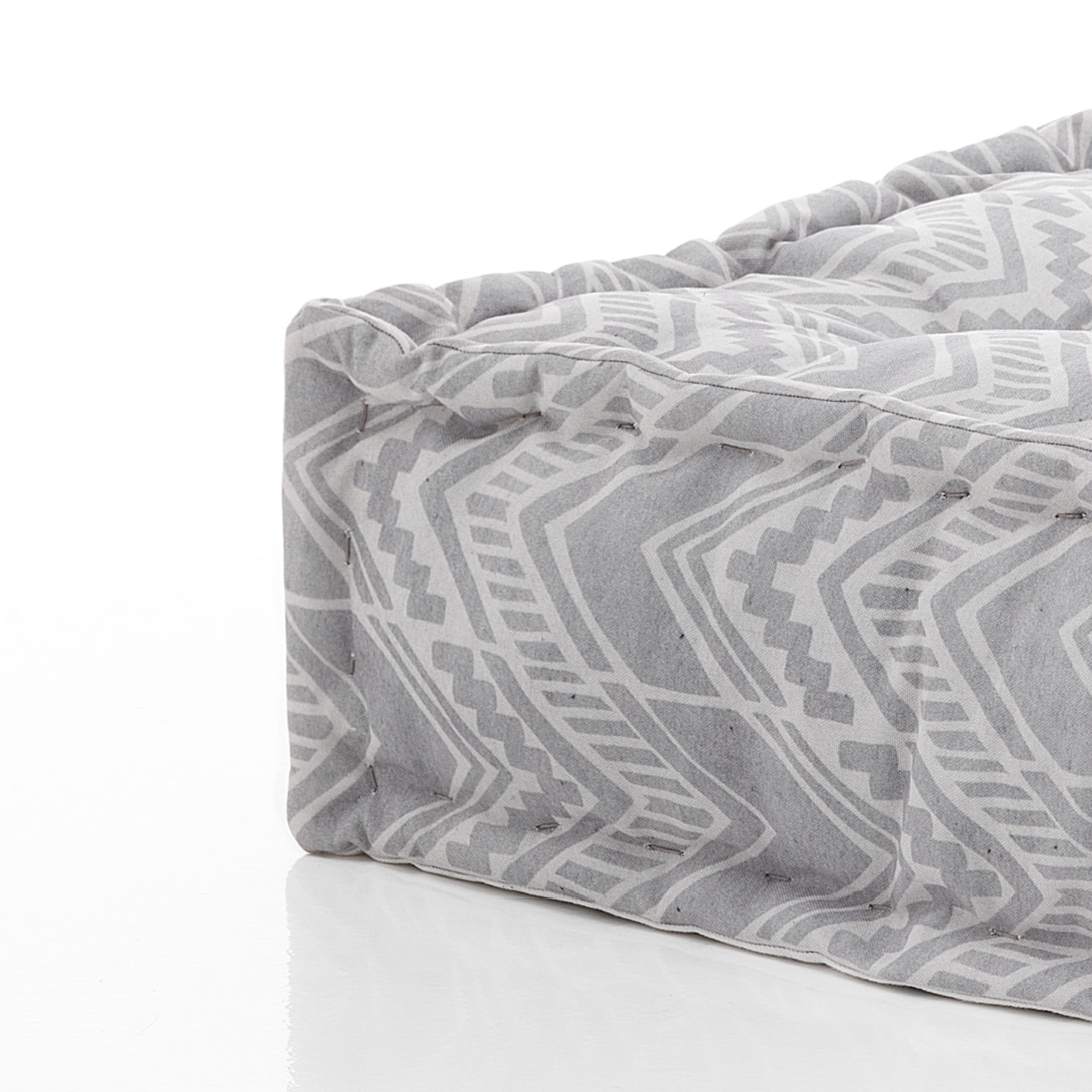 Tomasucci OUTDOOR pouf carré IKAT GRIS