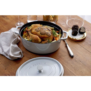 Cocotte STAUB 33 cm Truffe blanche fonte