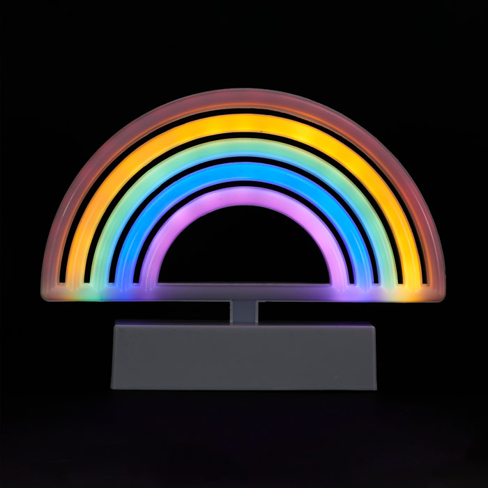Lampe Led Effet Neon Arc En Ciel A Piles