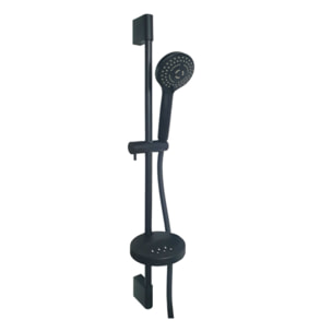 Pack pommeau de douche rond 3 jets + flexible + barre + porte savon PAINI Ruby