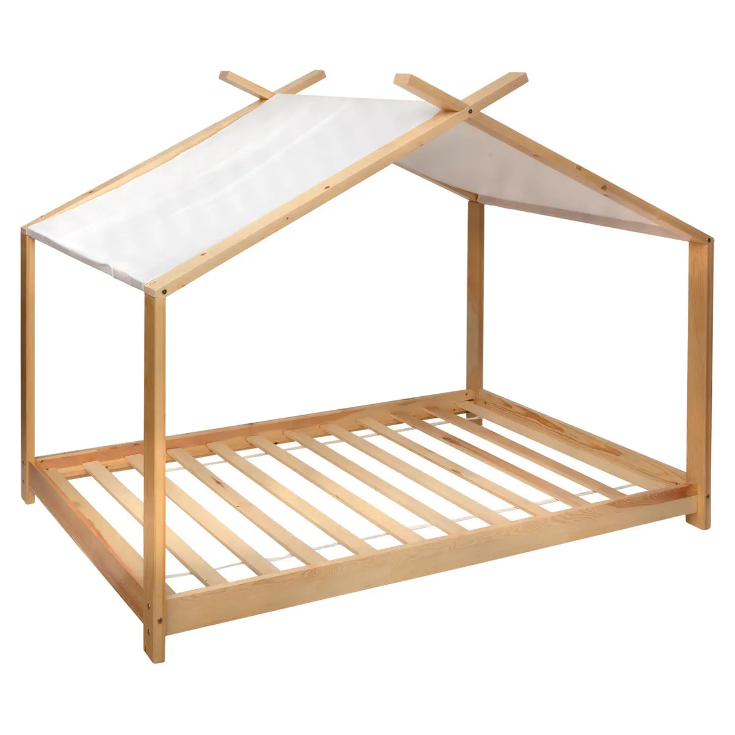 Lit tente enfant "Ilan" pin blanc 90x190cm