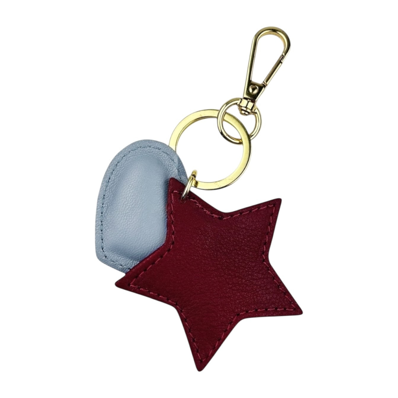 Portachiavi cuore celeste Cheval Firenze stella bordeaux