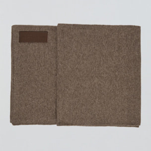 Bufanda Sina marrón jaspeado con detalles Polo Club